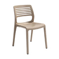 Modern Lightweight Plastic Dining Chair with Ventilated Backrest